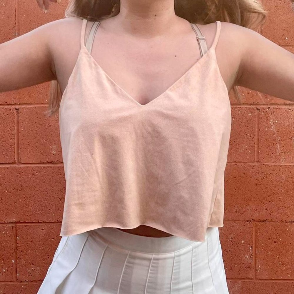 Pink Crop Tank Top
